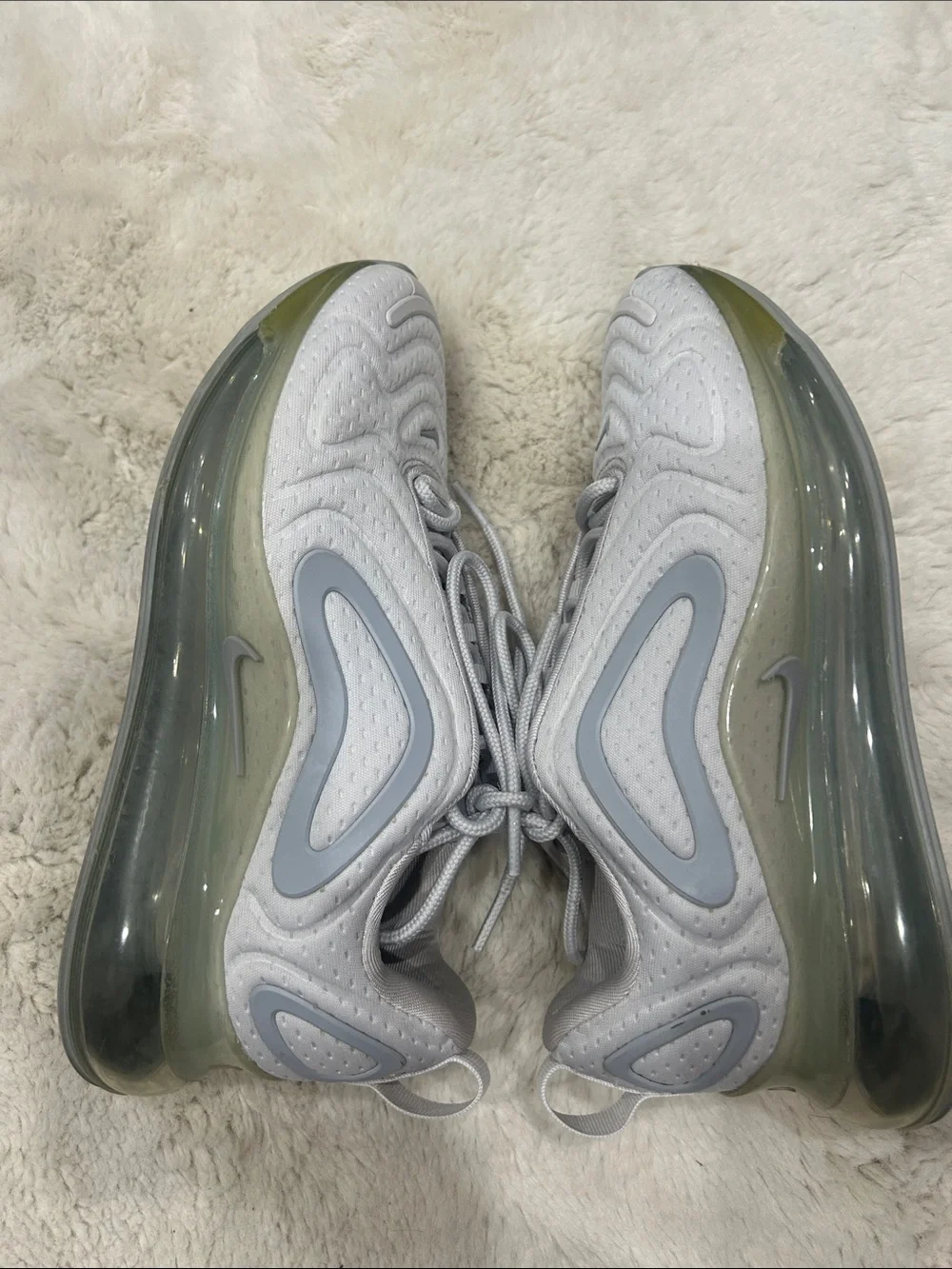 Nike White / Light Gray Air Max Running Sneakers